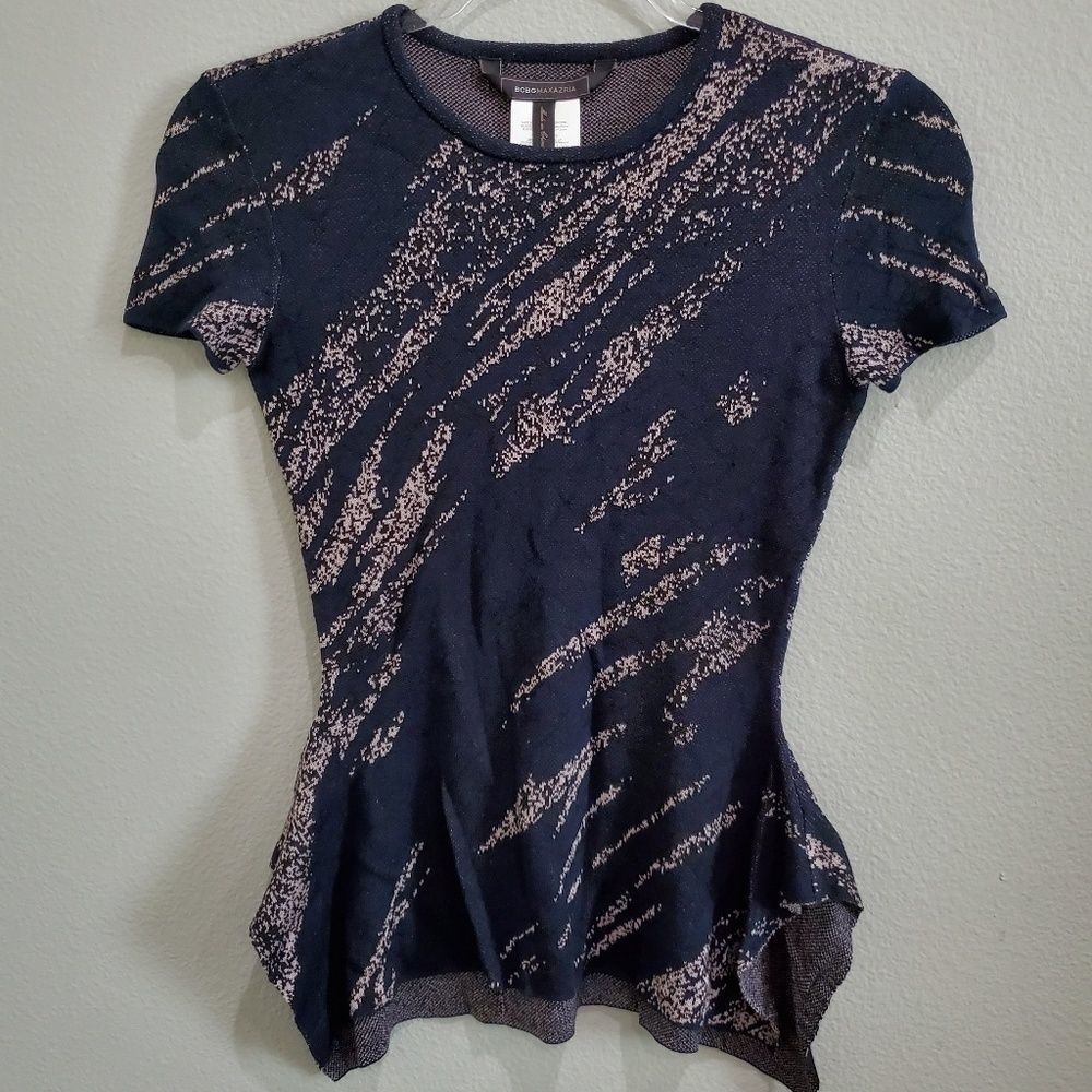 NWT BCBGMaxazria Darby handkerchief peplum